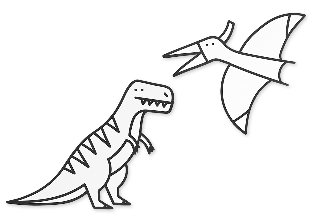 Dinosaurs to color in