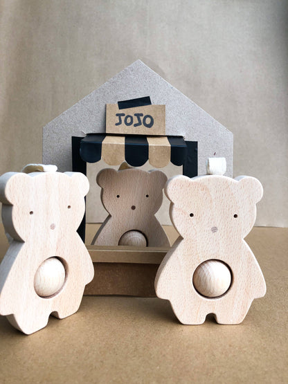 Wooden bear rattle - JOJO