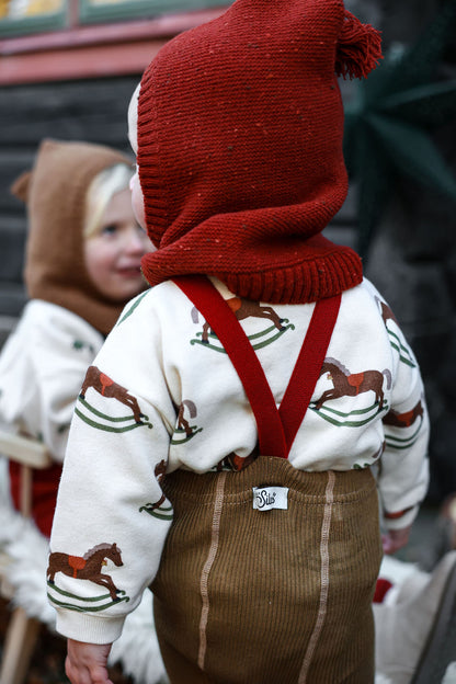 Silly Sillas Footed Tights Acorn Brown x Maple Leaf