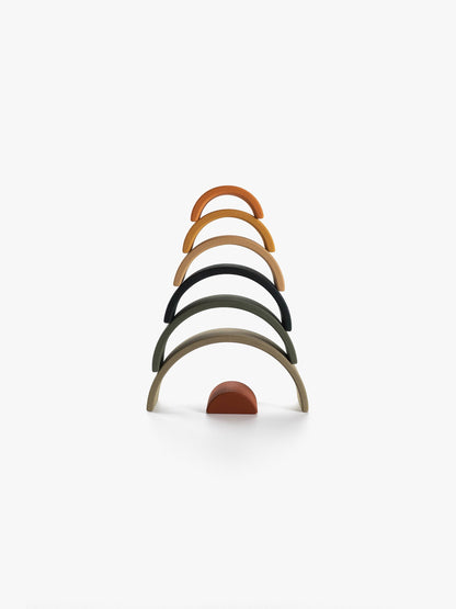 Wooden Rainbow Mini | Arch Stacking Toy | Jungle