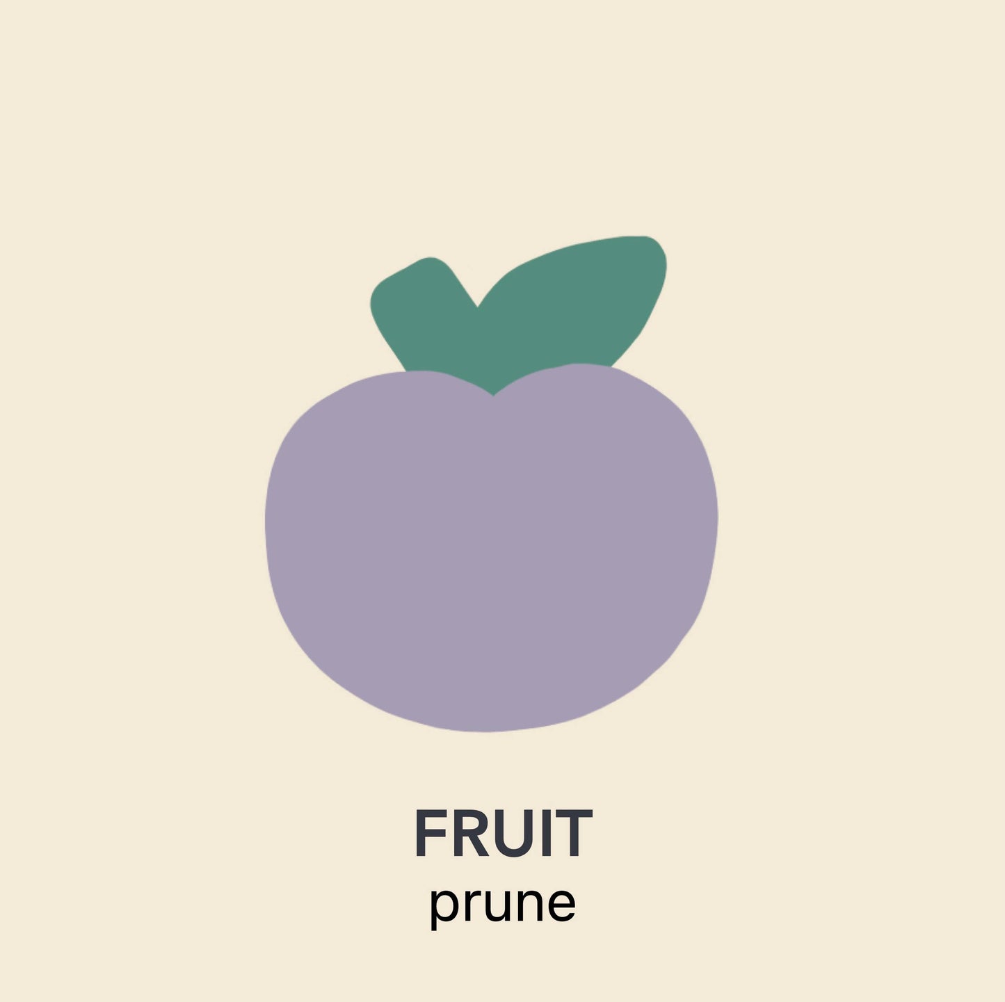 Plum fruit rattle