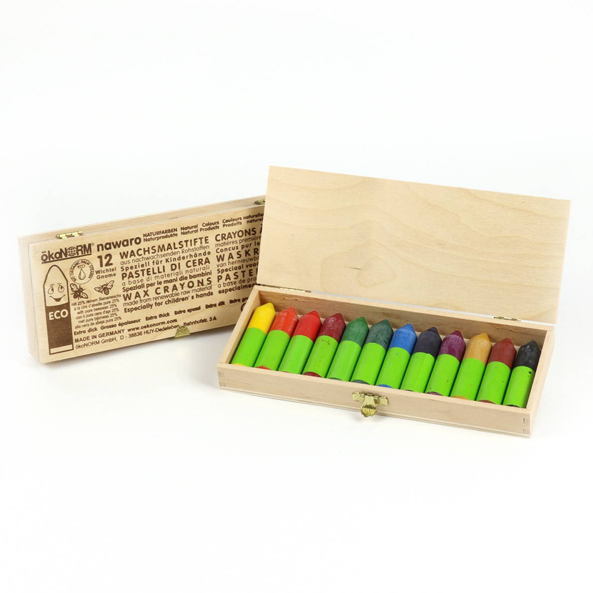 Wax Crayons Nawaro in wooden box