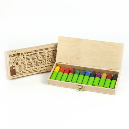 Wax Crayons Nawaro in wooden box