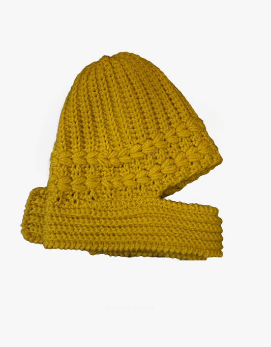 Beanie Scarf - Mustard