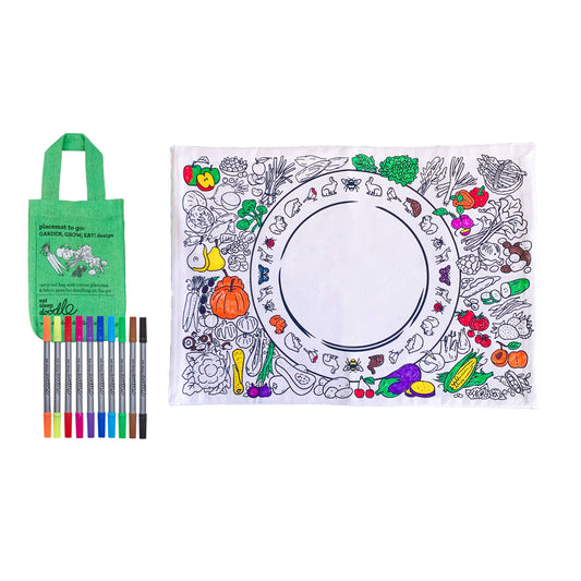 Garden, Grow, Eat! Placemat to Go - Colouring Craft Kit