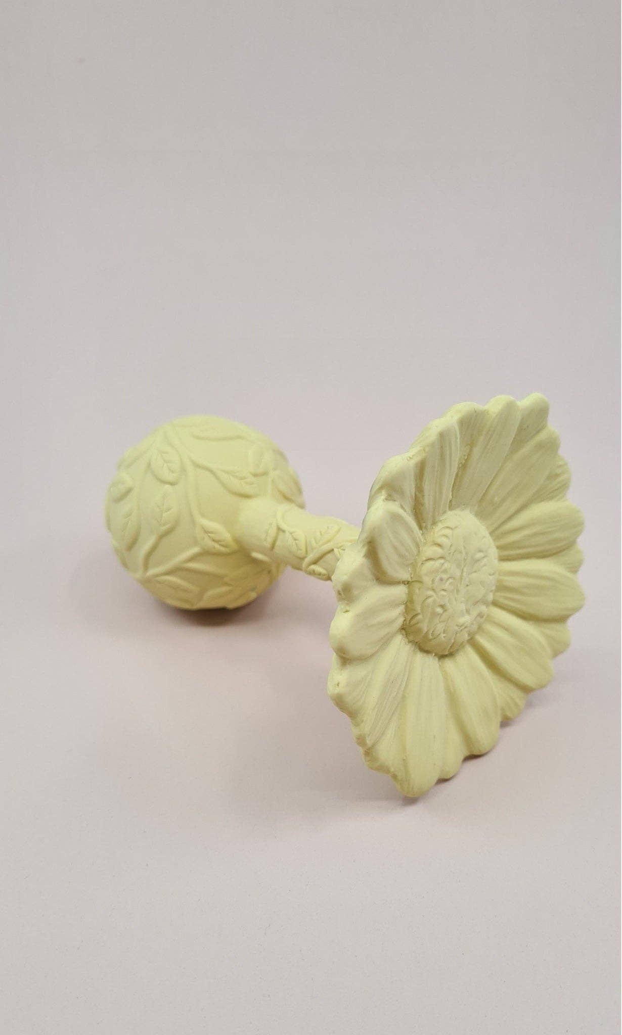 Natural rubber Rattle Daisy - Yellow