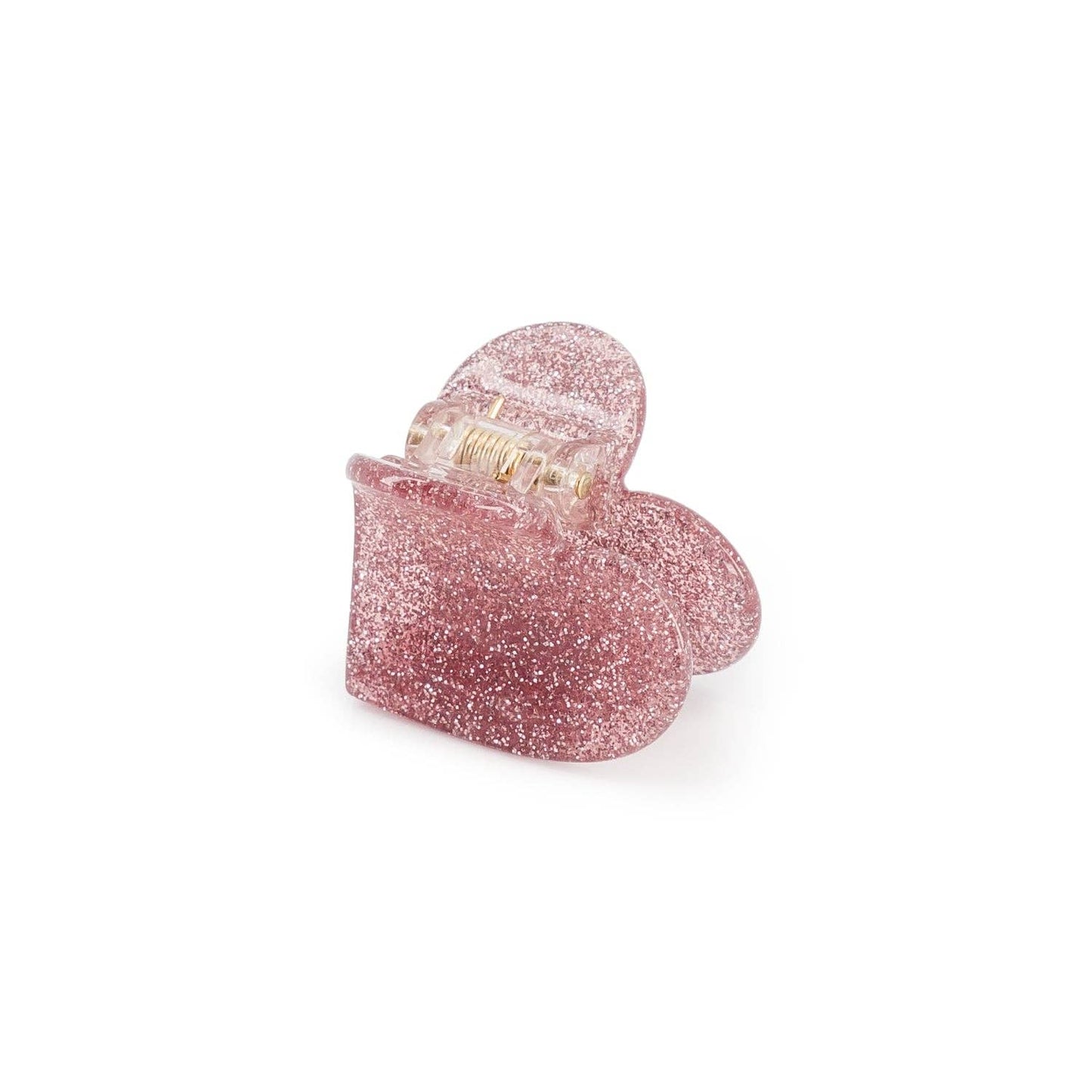 Mini clip - Pink glitter heart