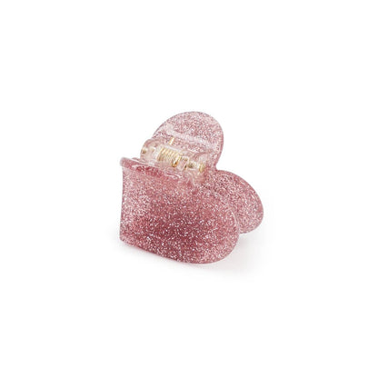 Mini clip - Pink glitter heart