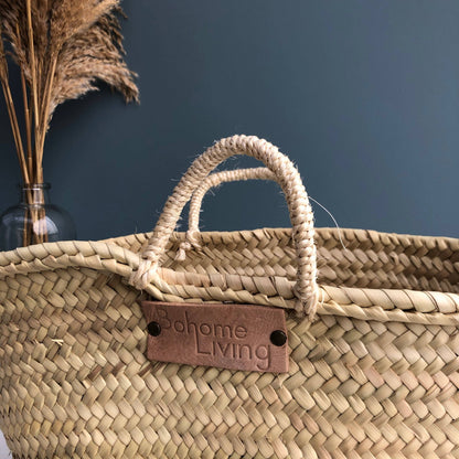 Straw tote basket