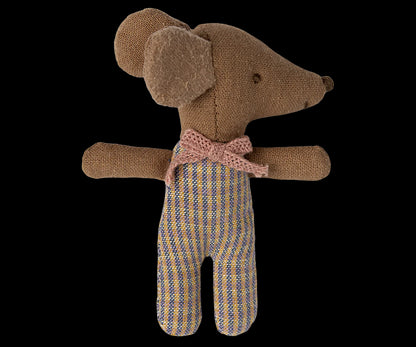 Sleepy Wakey Baby Mouse in matchbox - Rose