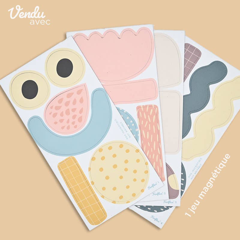 Pink Beige Arche magnetic board — 1mx58cm