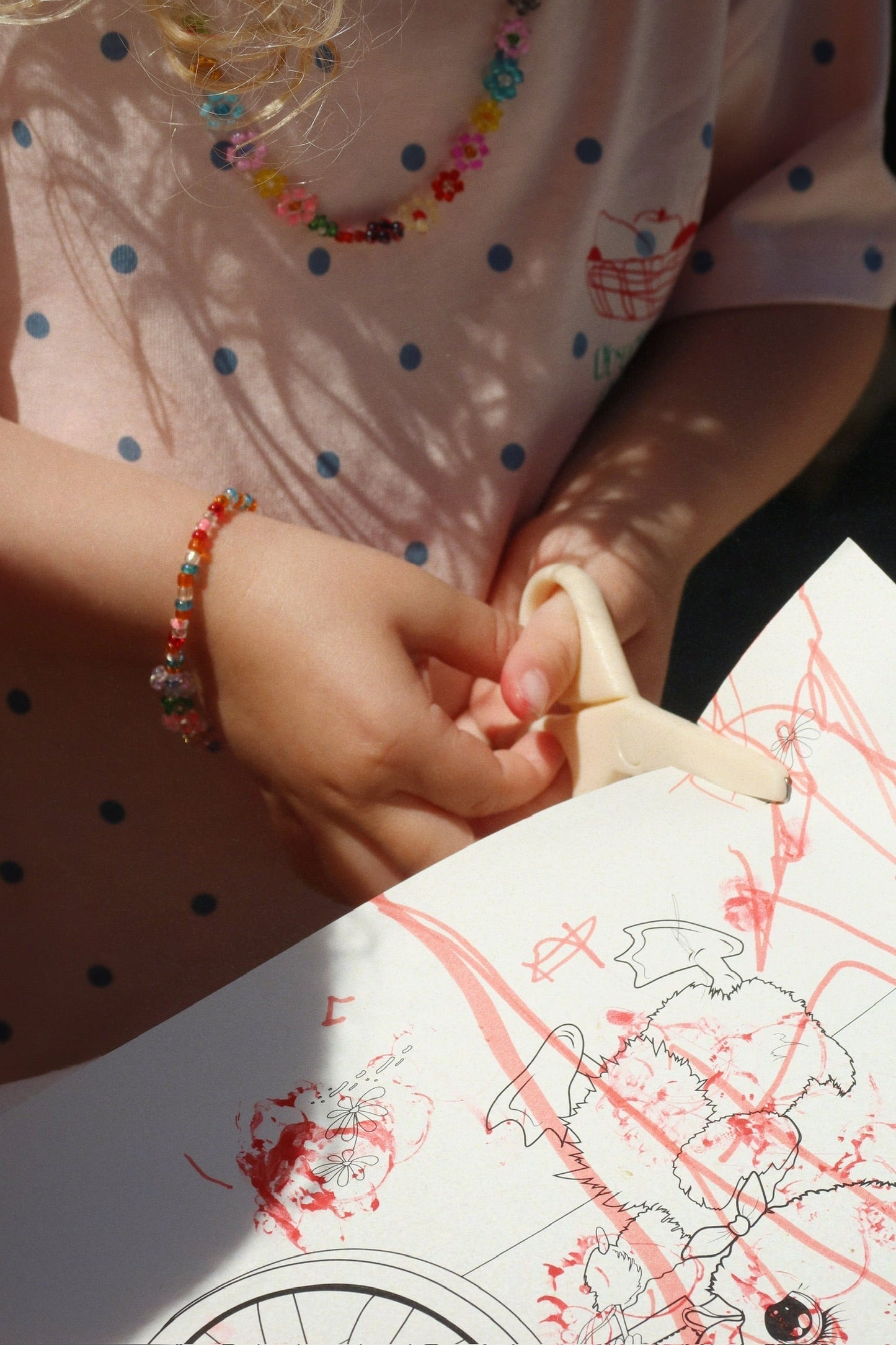 FLOWER FIELD NECKLACE AND BRACELET SET - multi