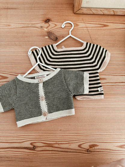 GOMMU MICRO STRIPES CARDIGAN