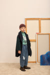 Pom pom dog denim pants