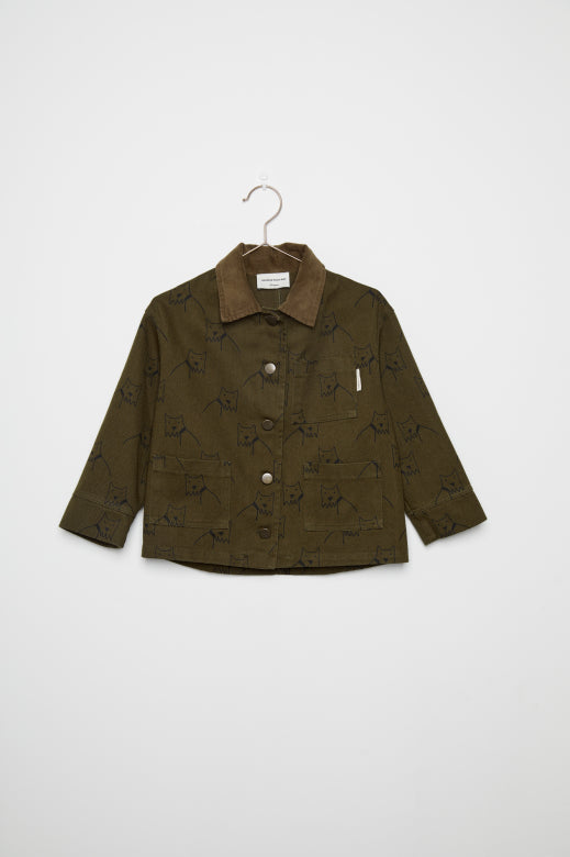 City dog all over canvas jacket