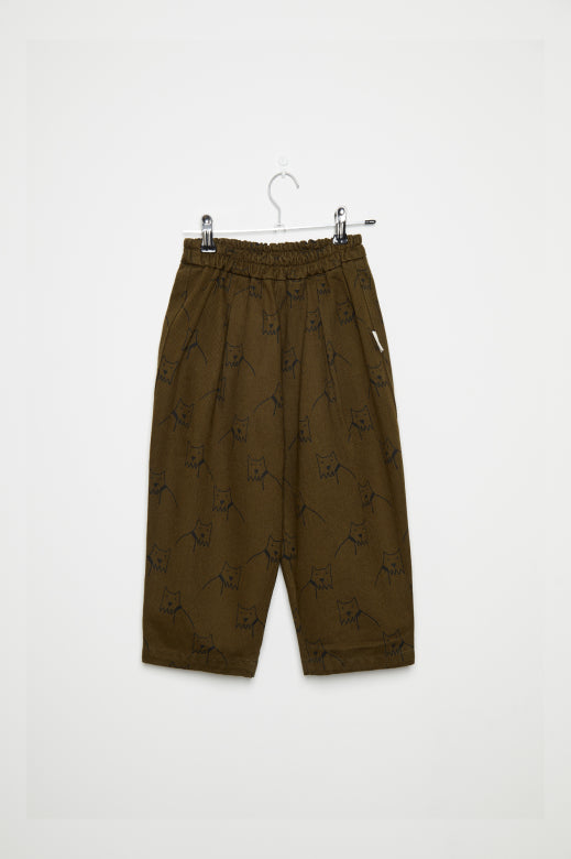 City dog all over canvas pants