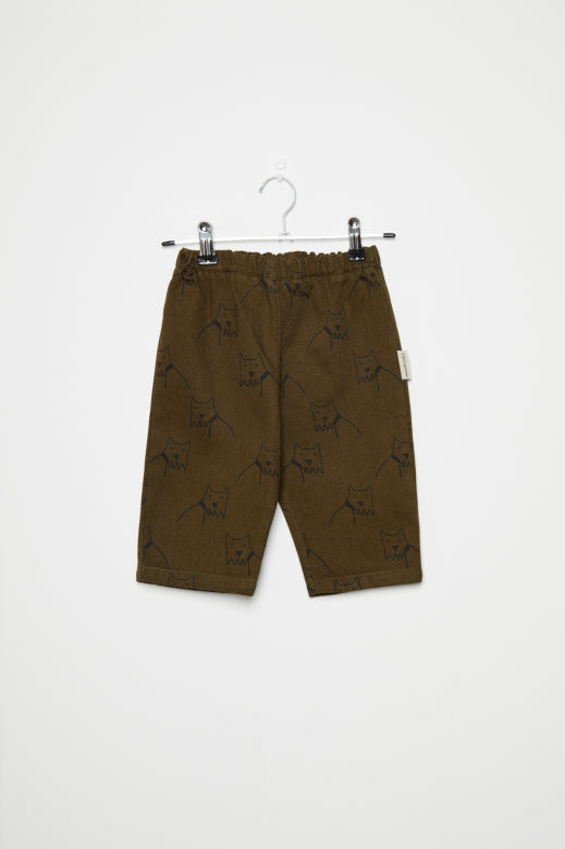 City dog all over canvas baby pants
