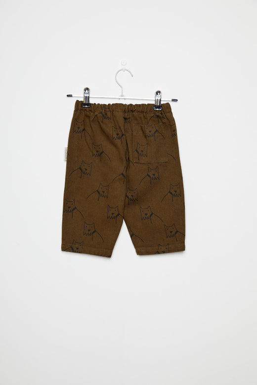 City dog all over canvas baby pants