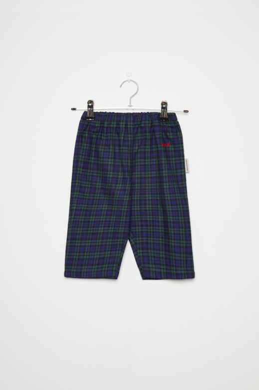 Checkered popelin baby pants