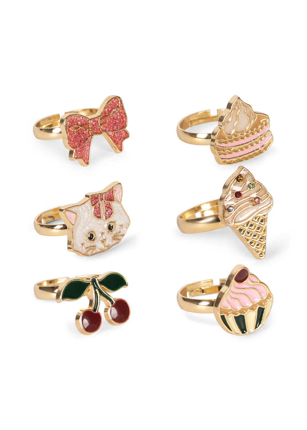 Kitty Sweets Ring Set 6 Pcs