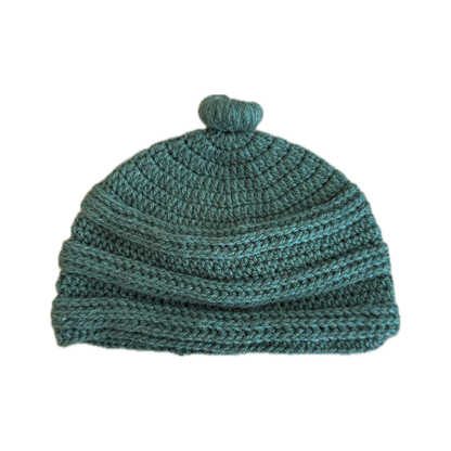 Green Pompom Beanie