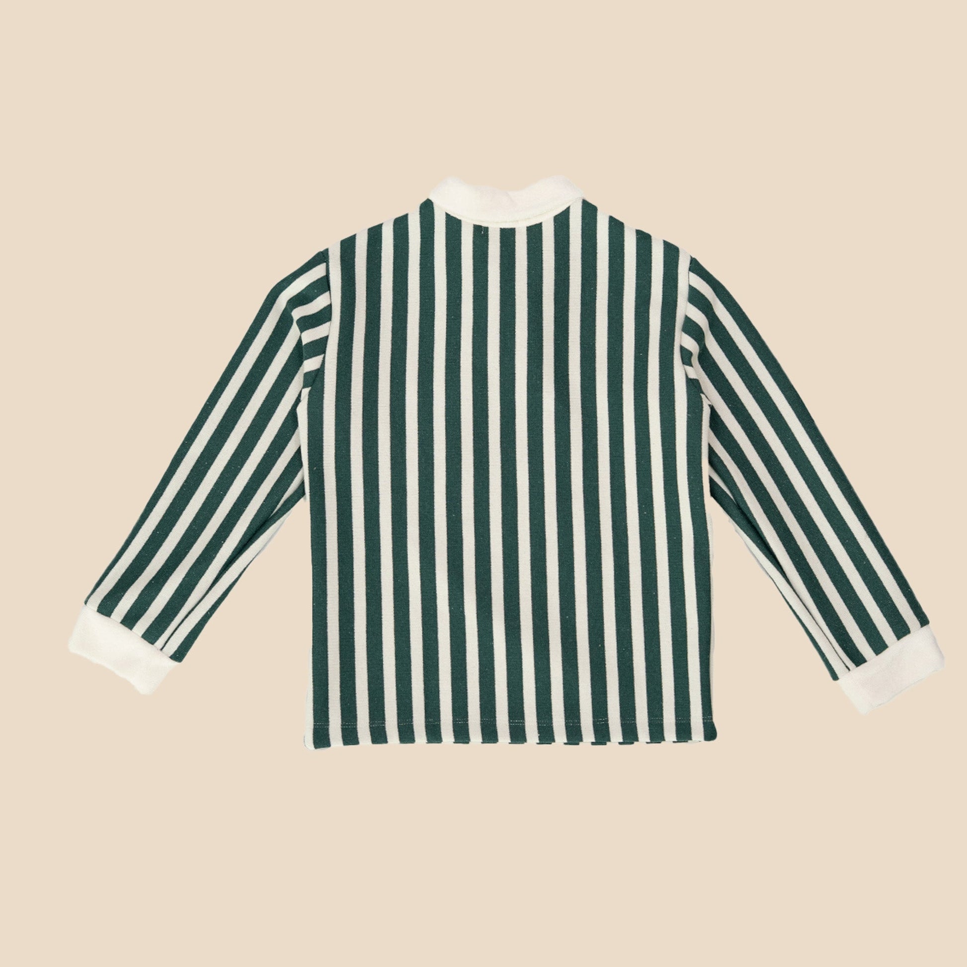 Polo Long Grass Green Stripes