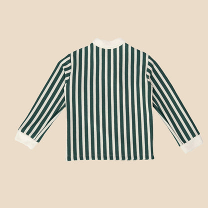 Polo Long Grass Green Stripes