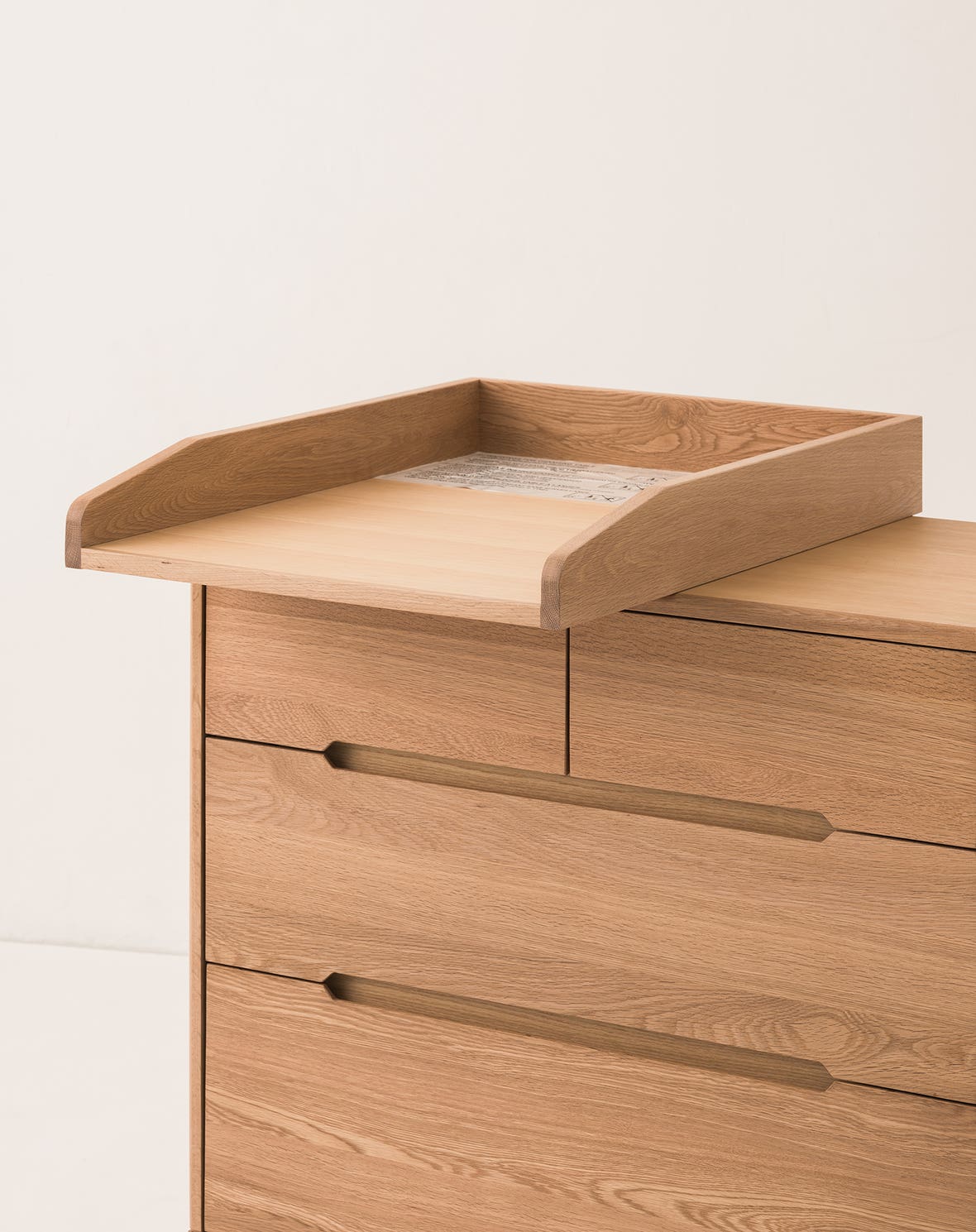 Pure oak wood changing table