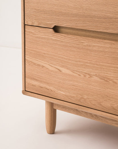 Pure oak wood dresser