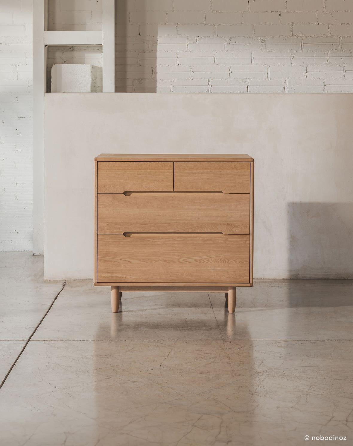 Pure oak wood dresser
