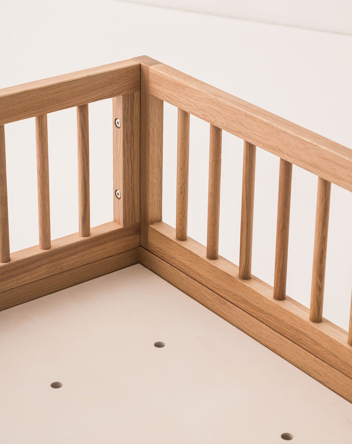 Pure oak wood junior bed