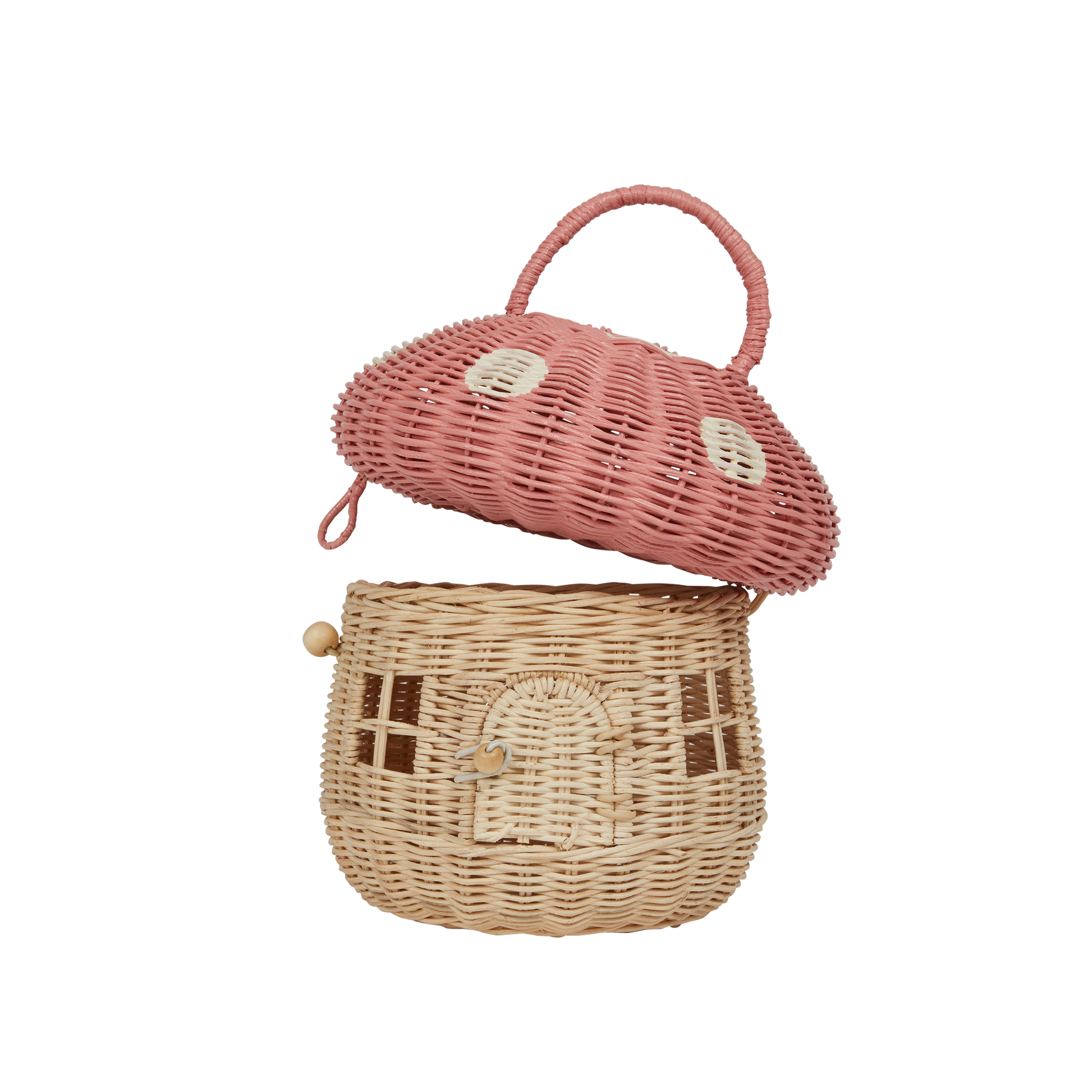 Rattan Mushroom Basket - Musk