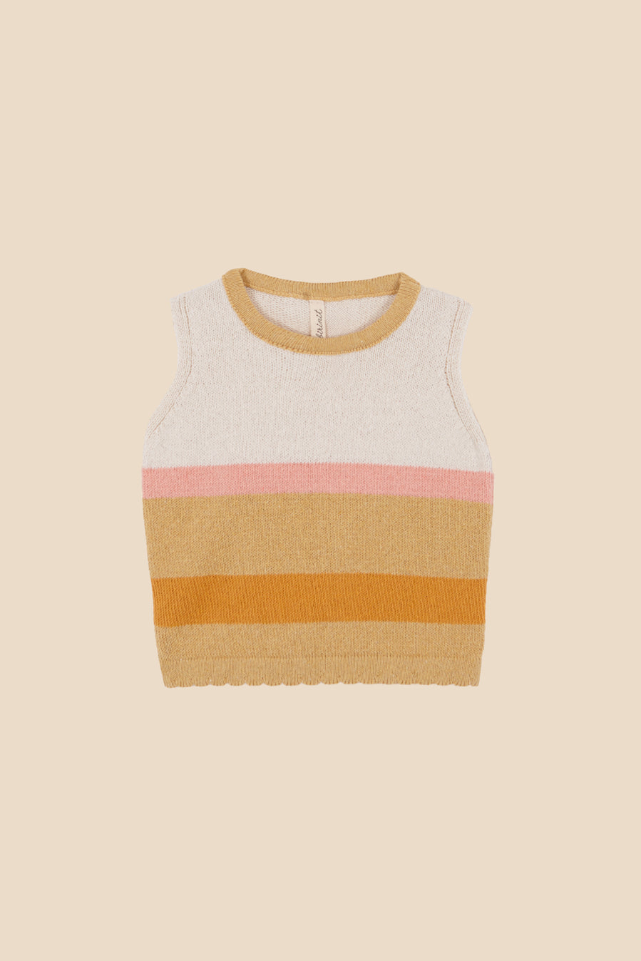 Sand stripes knit top baby