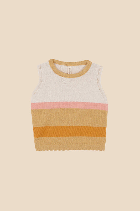 Sand stripes knit top baby
