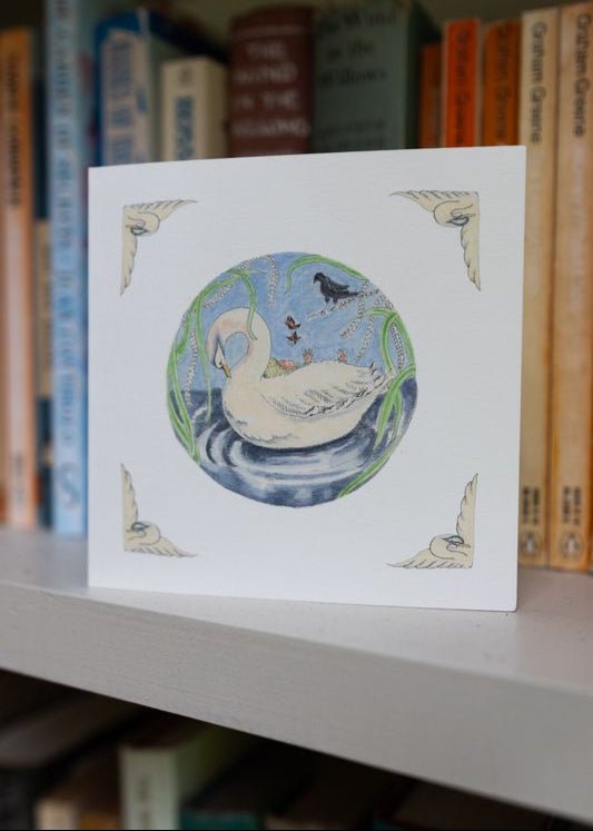 Swan Carriage - Newborn Greetings Card