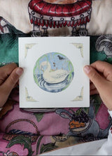 Swan Carriage - Newborn Greetings Card
