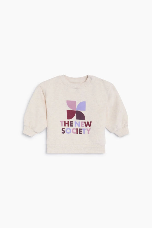 TNS Logo Baby Sweatshirt Whisper White Melange