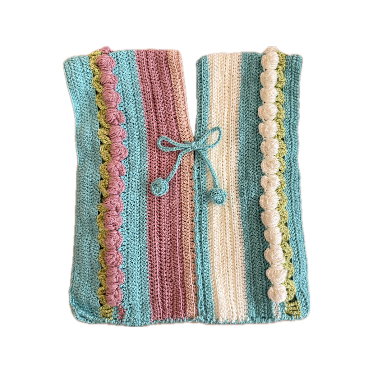 Pastel Pom-Pom Detail Vest