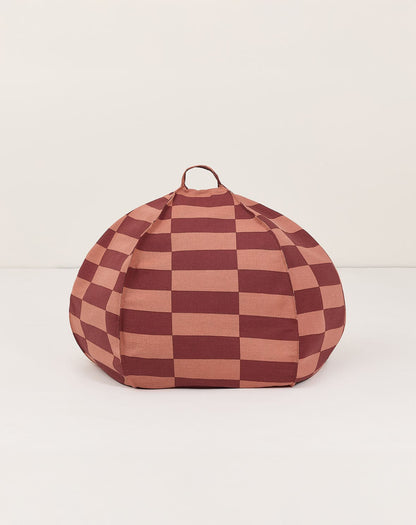 Round beanbag - kid size - Vibes - maroon tiles