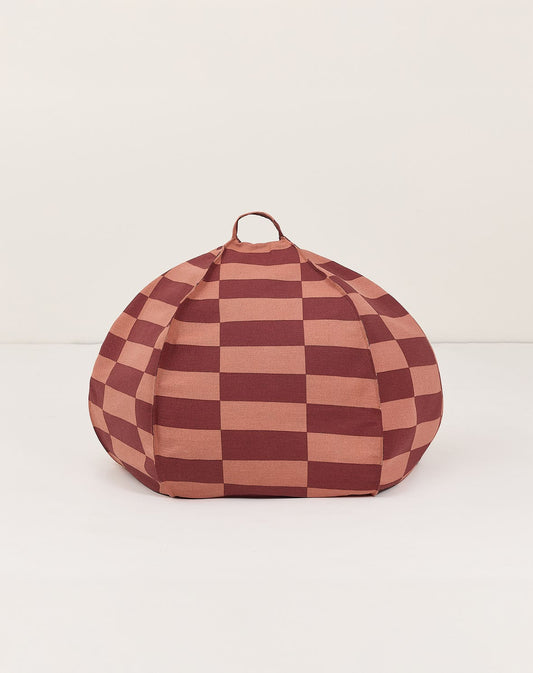 Round beanbag - kid size - Vibes - maroon tiles