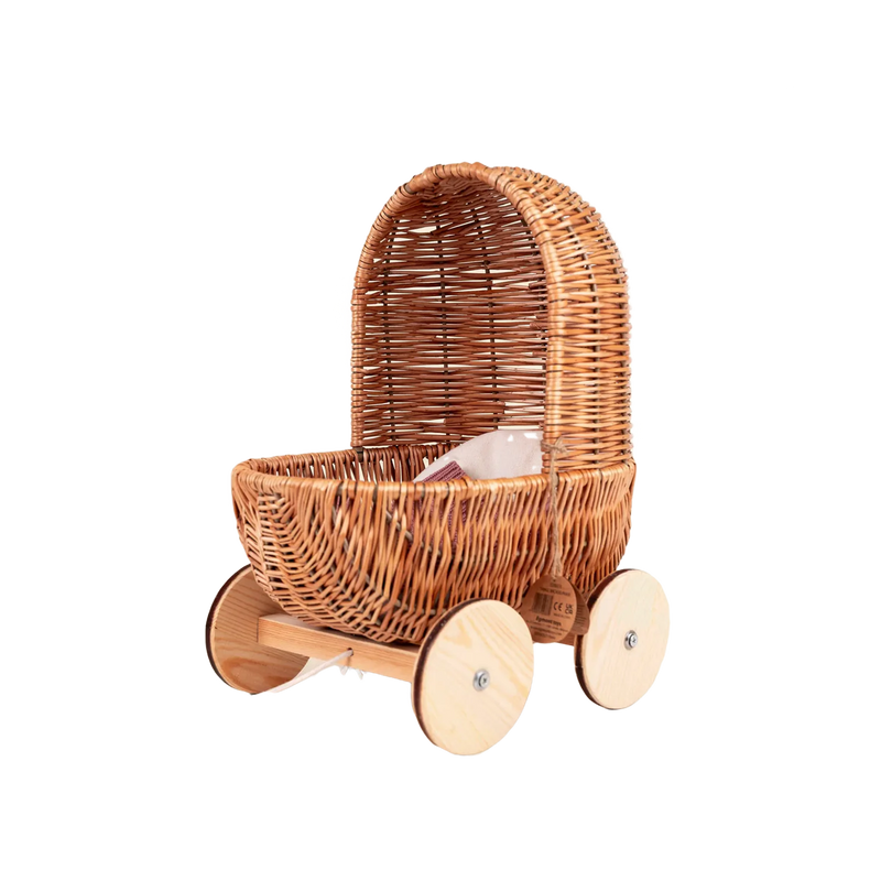Small wicker doll pram